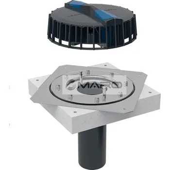 kanalizace Geberit Pluvia Vtok střesní svislý s upevňovací přírubou pro hydroizolační fólie, odpad 90 mm, maximální průtok 25 l/s, 359.098.00.1