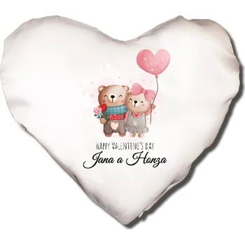 Pánské tričko Polštář SRDCE s potiskem Medvídci z lásky