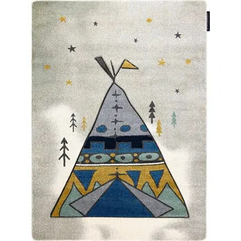 Koberec Dětský kusový koberec Petit Tipi grey, 120x170, modrá, dětský pokoj, Dywany Łuszczów - 1 rok na vrácení + DOPRAVA ZDARMA k Vám i zpět