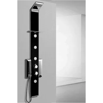 Sprchový panel PRISMA BLACK sprchový panel s termostatickou baterií, černá PBTN