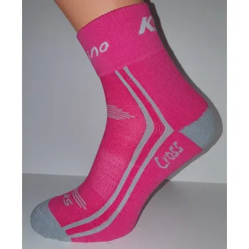 Pánské ponožky KS Cross MERINO - Běžecké ponožky vhodné i na ULTRA Růžová 37-38