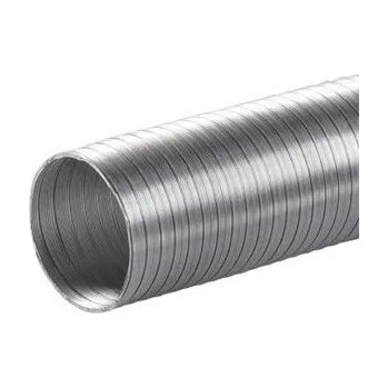 Kouřovod ALU ohebná hliníková trubka pr. 125 mm, délka 1 m