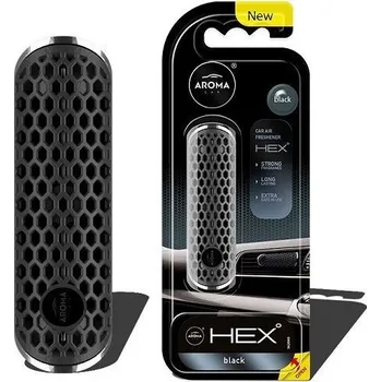 Vůně do auta Osvěžovač vzduchu AROMA FANCY SHAPES POLYMER HEX, černý