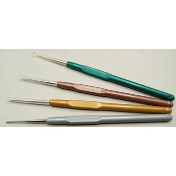 Jehlice Ocelový háček na háčkování s plastovou rukojetí - velikosti 0,7 - 1,25 0,75