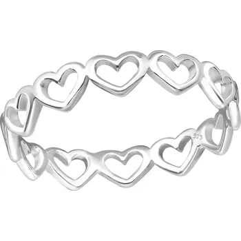 Prsten Stříbrný prstýnek Heart Velikost: 5/49 Ag 925/1000