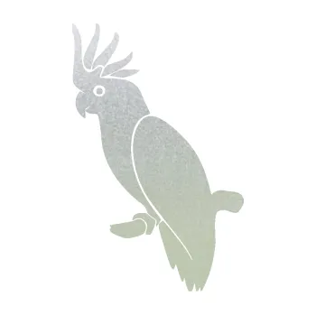Samolepicí dekorace na vozidlo Papoušek 010 levá kakadu (60 - pískované sklo) SAMOLEPKA NA AUTO, NÁLEPKA, FÓLIE, POLEP, TUNING, VLASTNÍ TEXT, TISK, AUTOSAMOLEPKY.cz, POLEPY, OBRÁZEK, LOGO, 3D STICKERS