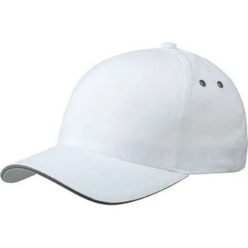 Kšiltovka Myrtle Beach Kšiltovka Flexfit Ripstop Sandwich | textil-tukan.cz Barva: Bílá - Zelená olivová, Velikost čepic: S/M