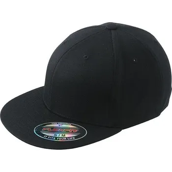 Kšiltovka Myrtle Beach Kšiltovka Flexfit Flatpeak s rovným kšiltem Barva: Černá, Velikost čepic: S/M