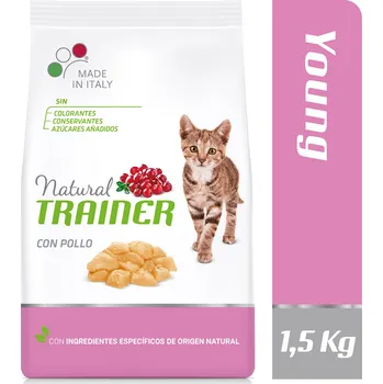 Krmivo pro kočku Natural Trainer Cat Young kuřecí 1,5 kg