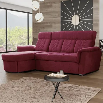 Sedací souprava Sedací souprava BOSTON | levá | EXTRA VYSOKÝ sedák a záda | červená S POVRCHOVOU ÚPRAVOU