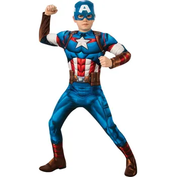 Karnevalový kostým Rubies Marvel Captain America dětský kostým Deluxe L