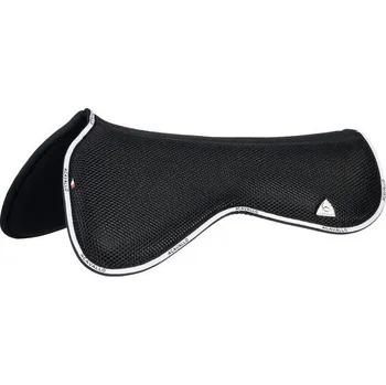 Acavallo podložka z paměťové pěny s microfleece 3D Spacer Spine, VSS, plochá, L, černá