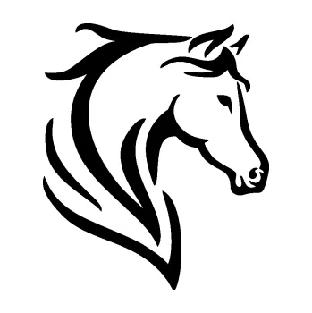 Samolepící dekorace Kůň 095 pravá (01 - černá) SAMOLEPKA NA AUTO, NÁLEPKA, FÓLIE, POLEP, TUNING, VLASTNÍ TEXT, TISK, AUTOSAMOLEPKY.cz, POLEPY, OBRÁZEK, LOGO, 3D STICKERS