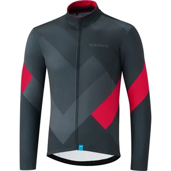 cyklistický dres SHIMANO TEAM LS dres, šedý, XL (SHIMANO TEAM LS dres, šedý, XL)