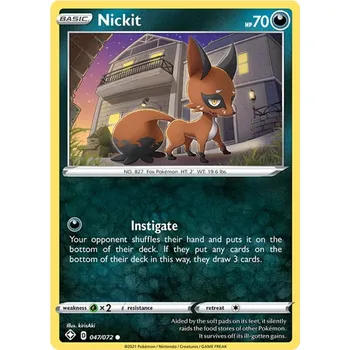 Sběratelská karetní hra Nickit 047/072 - Shining Fates Typ karty: Non-Holo