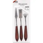 C.Kreul CK41824 malířské špachtle s dřevěnou rukojetí 3 ks