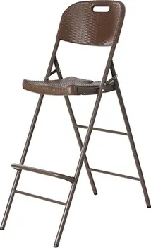 Barová židle TENTino Barová židle imitace ratanu hnědá