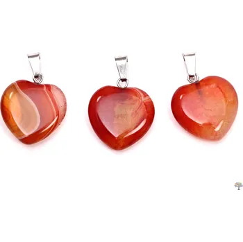 Přívěsek Magieprirody.cz Přívěsek srdce z kamene Karneol vel. 20mm #135