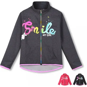 Dívčí mikina KUGO DÍVČÍ MIKINA "HAPPY" Barva: tmavě modrá, Velikost: 158