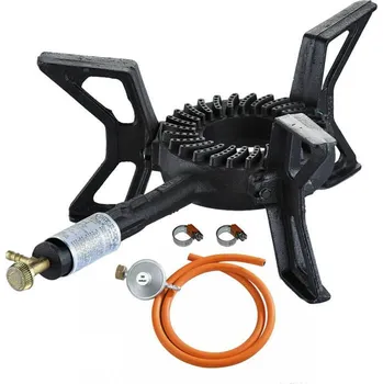 Turistický vařič Litinový plynový vařič 8,8 kW 3P Ghisa + připojovací příslušenství