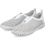 Dámské kožené polobotky N0965-80 Rieker bílé Barva: weiss, Velikost: 38