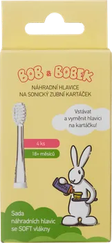 Náhradní hlavice k elektrickému kartáčku Profimed Bob & Bobek Soft 18+ měsíců 4 ks