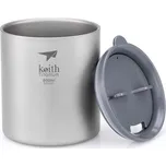 Keith Titanium® Titanový termohrnek s víčkem Mug Keith® 600 ml, Barva: Stříbrná