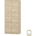 4- dveřová věšáková skříň, dub sonoma, TEYO