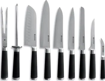 Kuchyňský nůž Hendi 975770 sada nožů 9 ks černé/stříbrné