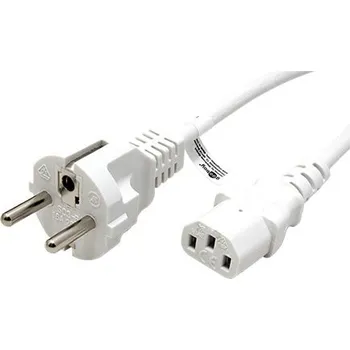 Napájecí kabel goobay Kabel síťový, CEE 7/7(M)-IEC320 C13, s přímou vidlicí, 2m, bílý (96039) - 19.92.0012