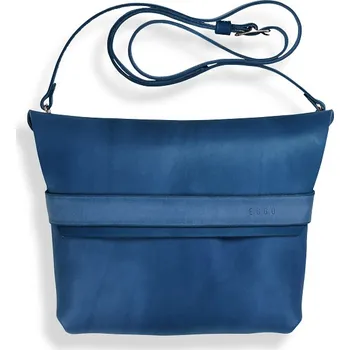 Kabelka Eggo Mauss dámská kožená kabelka Modrá