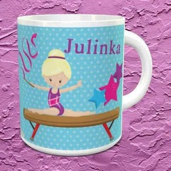 Hrnek se jménem Gymnastka - Žlutá / Keramický 0,29 l