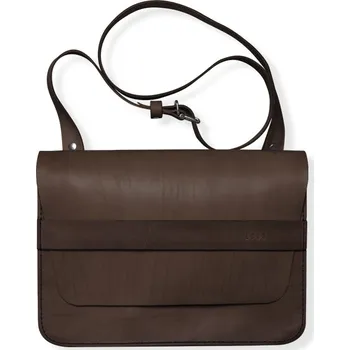 Eggo Wolf kožená brašna přes rameno Tmavě hnědá