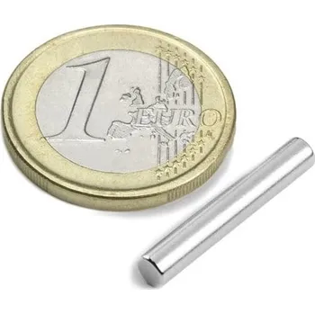 Dekorativní magnet SOLLAU Neodymový magnet válec D 4x25 mm, Neodym, N42,poniklovaný