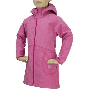 Dívčí oblečení KABÁT 0101/0102 SOFTSHELL FANTOM růžový/šedý 2022 Velikost: 134, Barevná varianta: Růžová