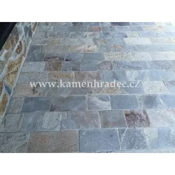 Venkovní dlažba Formátovaná dlažba - metalická 10 m² 15 cm