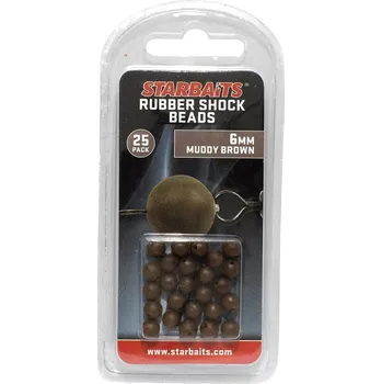 STARBAITS Gumové kuličky Rubber Shock Beads Brown 6mm (STARBAITS Gumové kuličky Rubber Shock Beads Brown 6mm)
