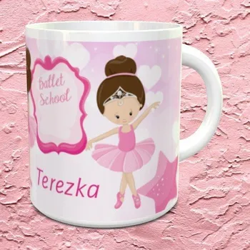 Hrnek se jménem Baletka 2 - Žlutá / Keramický 0,29 l