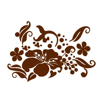 Samolepící dekorace SAMOLEPKA Květina dekor 024 pravá (15 - hnědá) NA AUTO, NÁLEPKA, FÓLIE, POLEP, TUNING, VLASTNÍ TEXT, TISK, AUTOSAMOLEPKY.cz, POLEPY, OBRÁZEK, LOGO, SAMOLEPKY