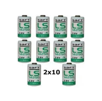 Článková baterie 20x Lithium baterie Saft LS14250 1/2AA 3,6Volt originál