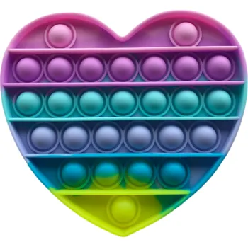 POP IT Pop It antistresová hračka srdce barevné