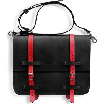 Eggo Frazer kožená brašna přes rameno Černá