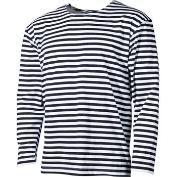 Pánské tričko Ruské námořnické tričko s dlouhým rukávem MFH letní - navy-bílé, 4XL