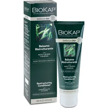 BIOKAP BELLEZZA BIO ultra obnovující kondicionér s výtažkem z ovsa a zelených ořechů, 125 ml