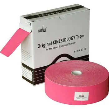 Tejpovací páska Nasara Kinesiology Tape, 5 cm x 32 m, růžový