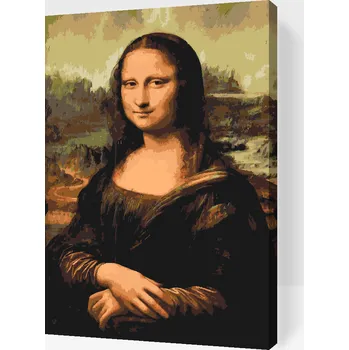 Malování podle čísel - Leonardo da Vinci - Mona Lisa Velikost: 40x60cm, Rámování: Pouze srolované plátno