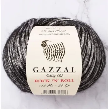 Příze Příze Rock 'N' Roll 13285 černošedá Gazzal