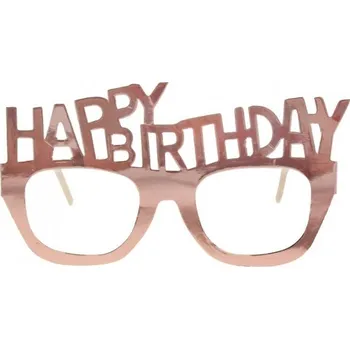 Party dekorace Párty brýle HB, rose gold, 4 ks