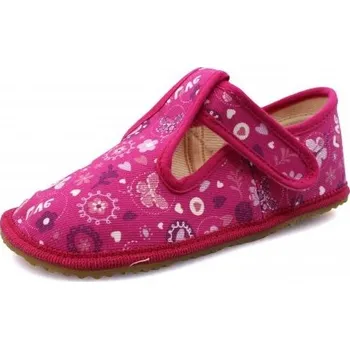 Dívčí pantofle Papuče Beda barefoot - BF060010/W Love (klasická široká verze) Velikost: 33