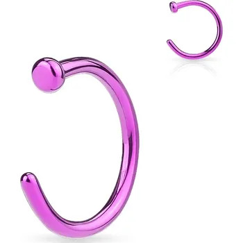 Piercing Šperky4U Piercing do nosu - kruh fialový - N01120-1008A